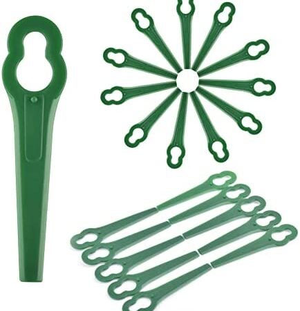 Plastic Grass Trimmer Blade, 100 Pcs Weed Whacker Blades, Replacemen Plastic Lawn Trimmer Blades Accessories for Cordless Grass Trimmer Strimmer